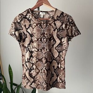 Altuzarra for Target Snake Print Short Sleeve Top S